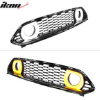 2021-2023 Ford Mustang Mach 1 Car Front Grille Black W/ LED Lamp ABS