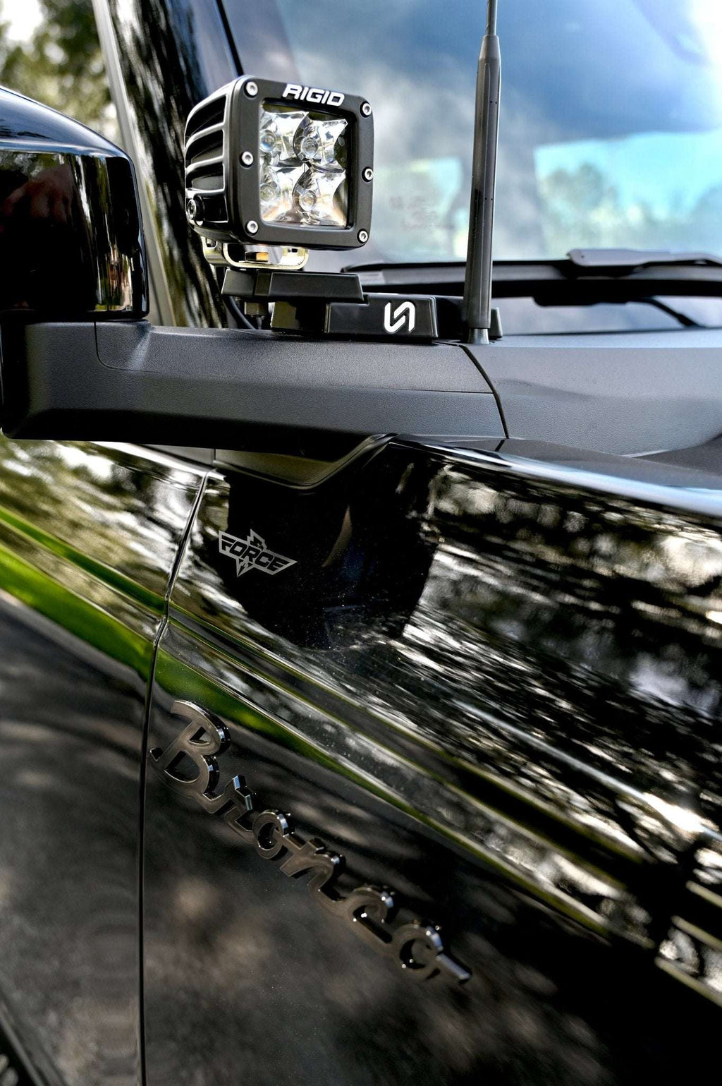 Turn Offroad Billet Mirror Light Mounts for Ford Bronco