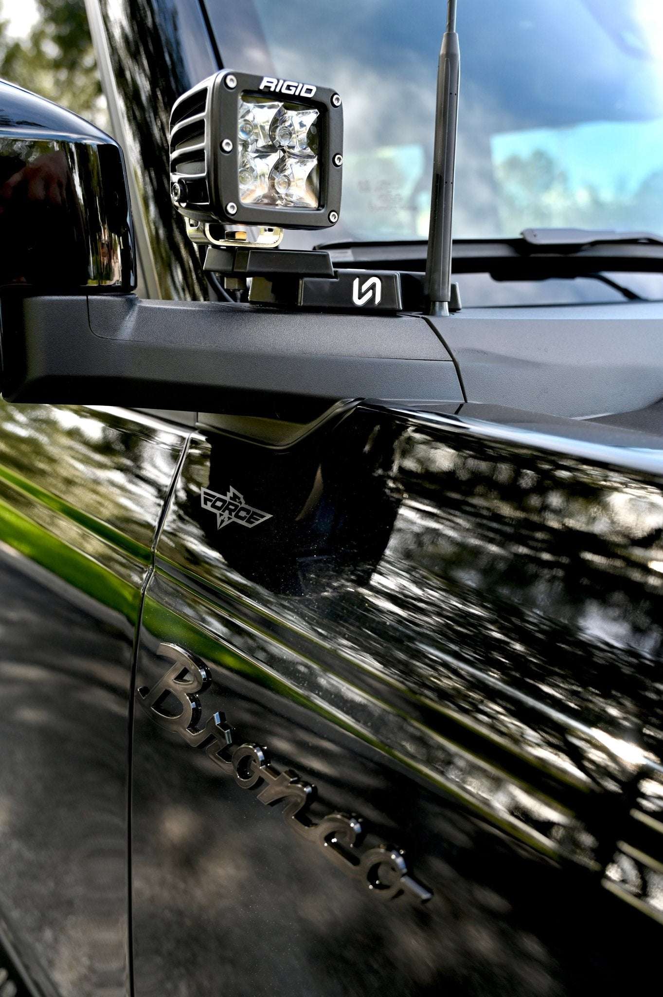 Turn Offroad Billet Mirror Light Mounts for Ford Bronco