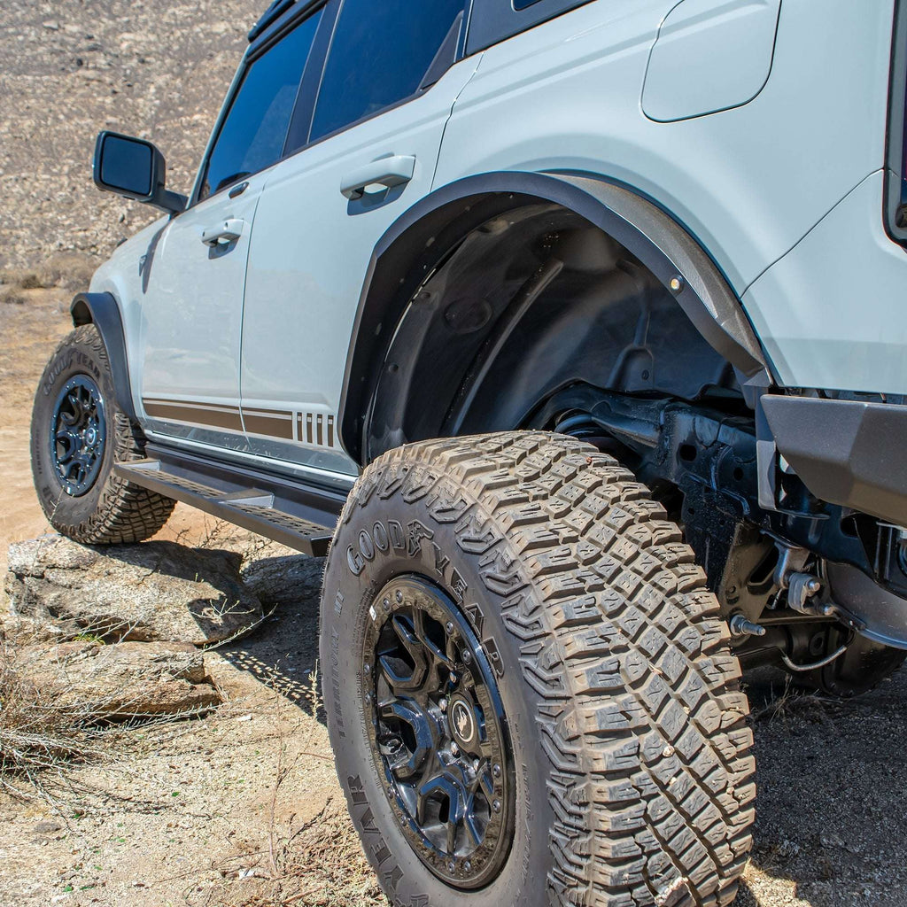 Turn Offroad Steel Fender Flares Kit with Marker Lights for Ford Bronco