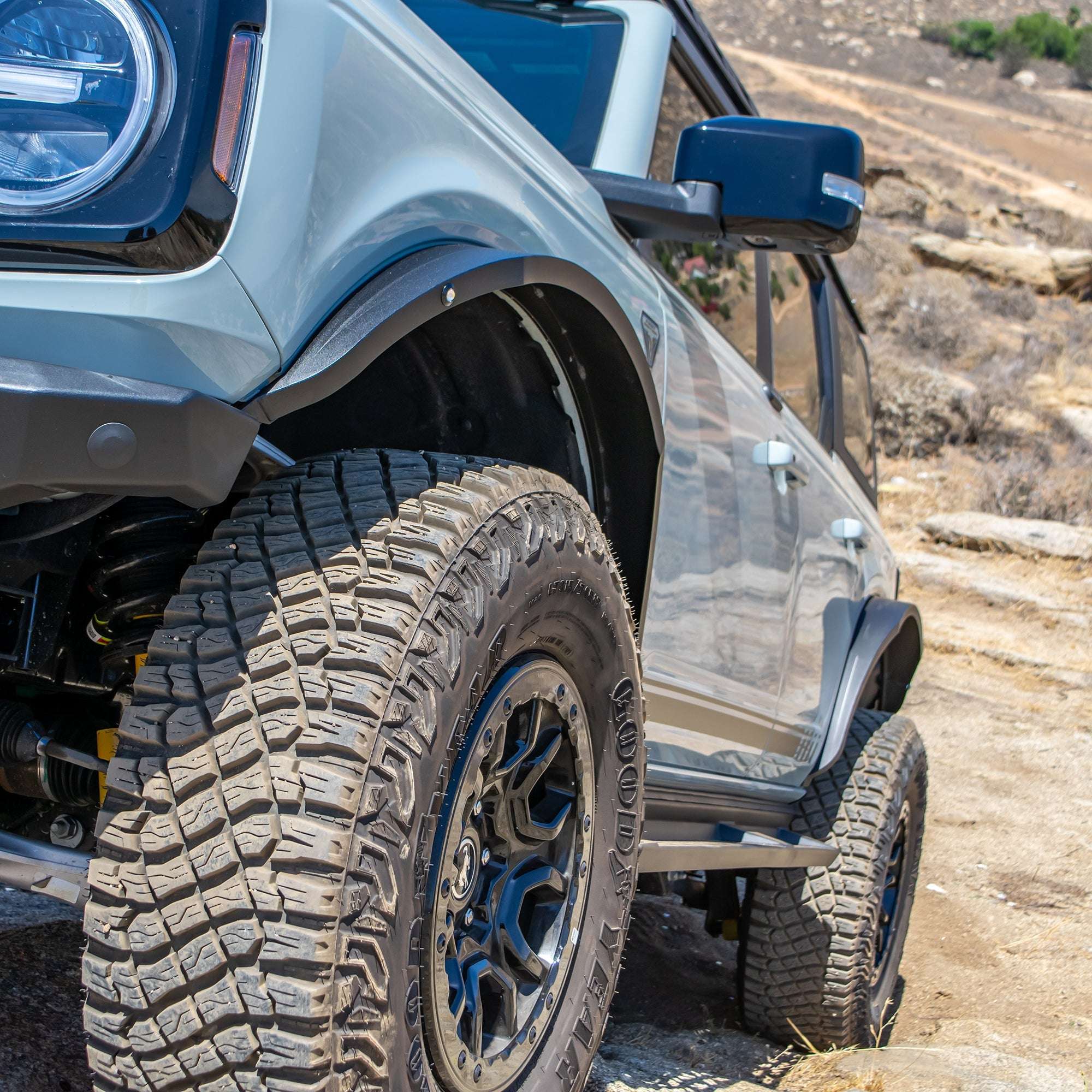 Turn Offroad Steel Fender Flares Kit with Marker Lights for Ford Bronco