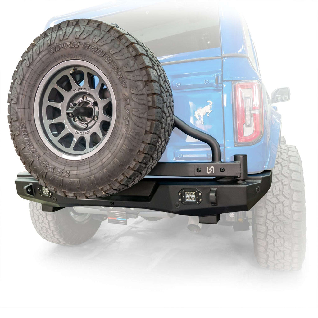 Turn Offroad Swing-Out Tire Carrier with Lights for Ford Bronco