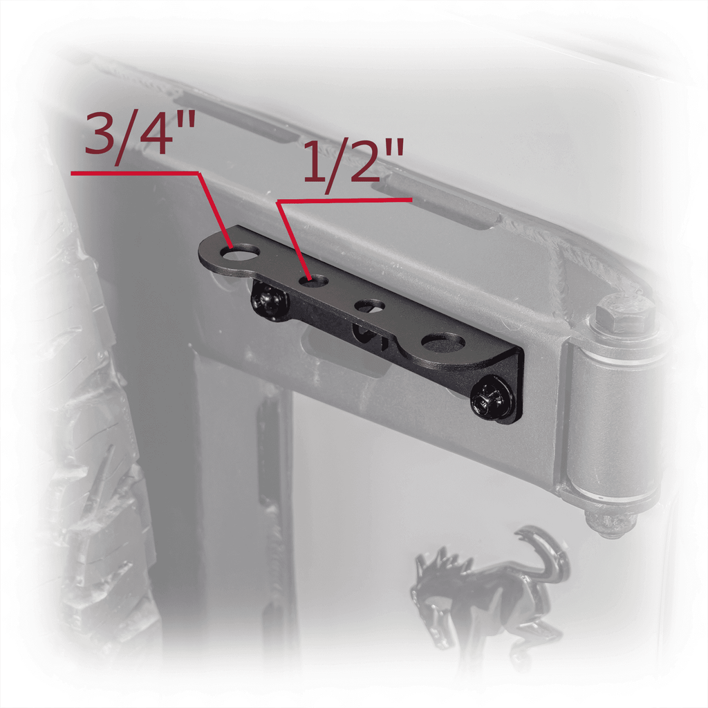 Turn Offroad Tailgate Hinge Antenna and Whip Mount for Ford Bronco