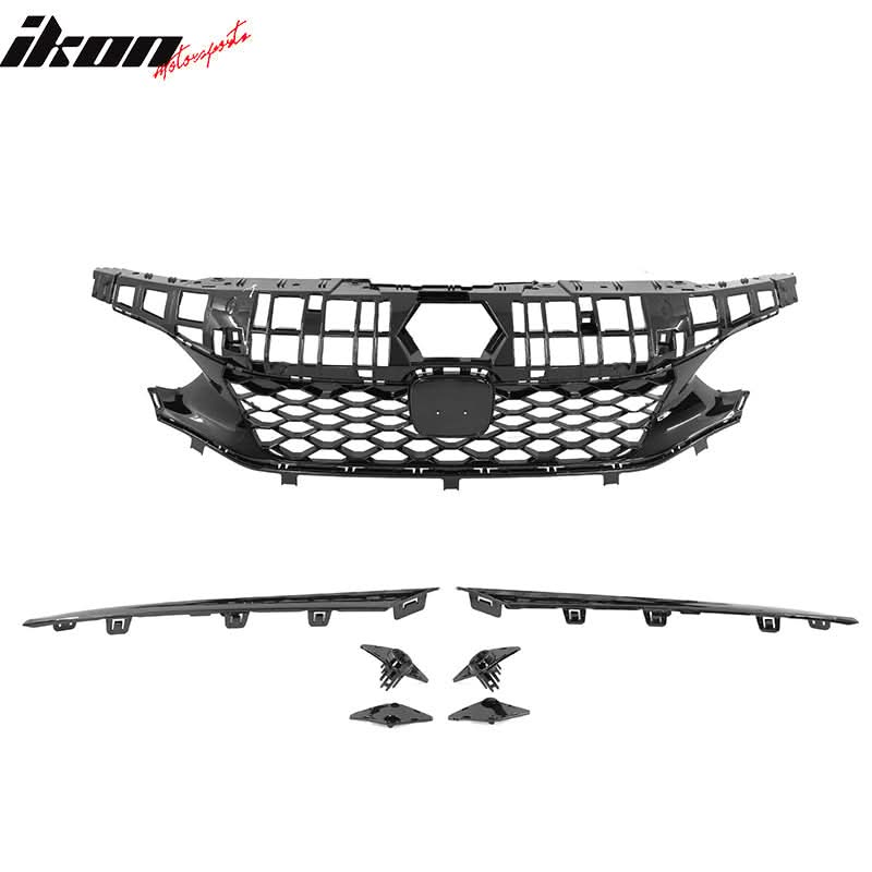 2022-2024 Honda Civic Hatchback Car Grill Type R Style Gloss Black ABS