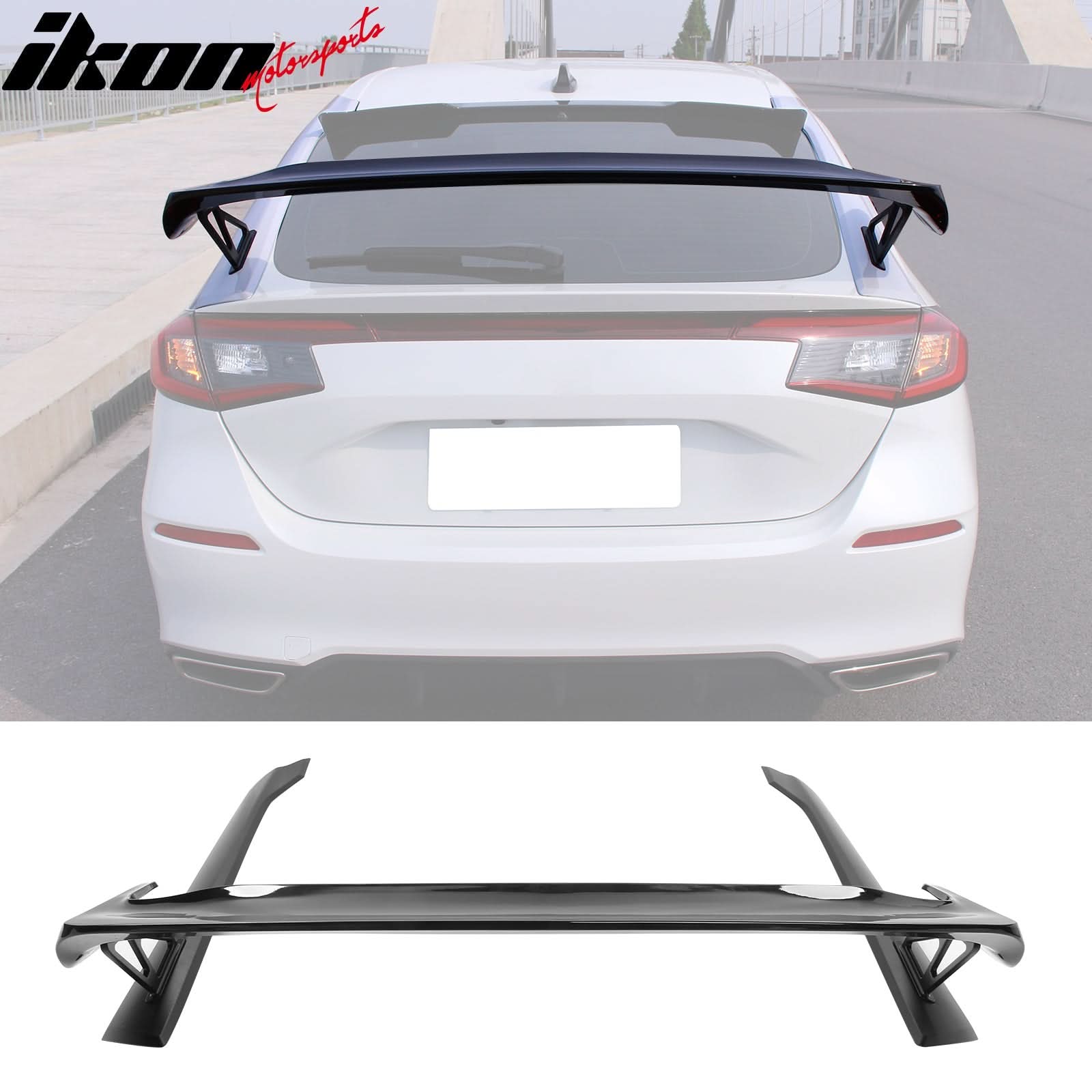 2022-2024 Honda Civic Type R Gloss Trunk Spoiler Mounting Plate ABS