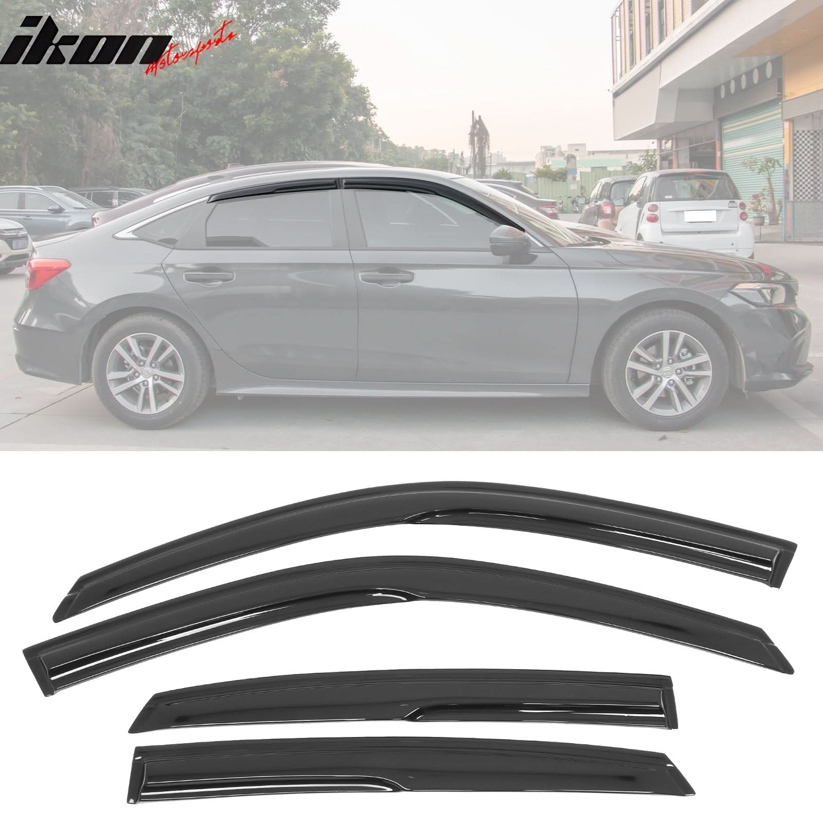 2022-2025 Honda Civic Mugen Style Smoke Tinted Window Visor Acrylic