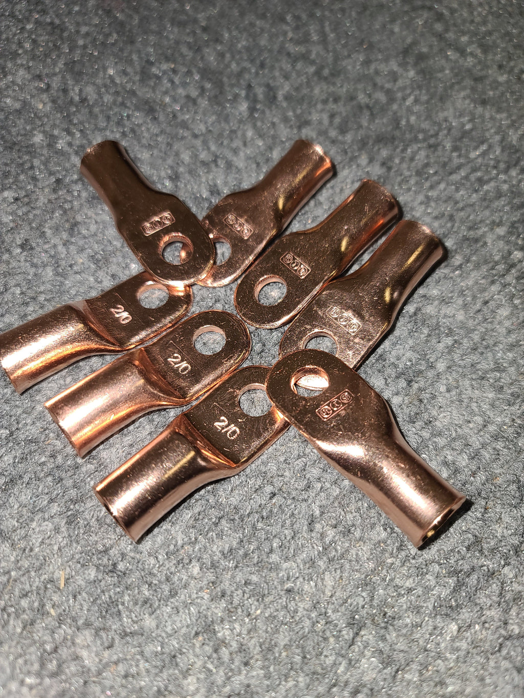 2/0 Copper Lugs - 5/16 stud - 10 Pack by JS Alternators