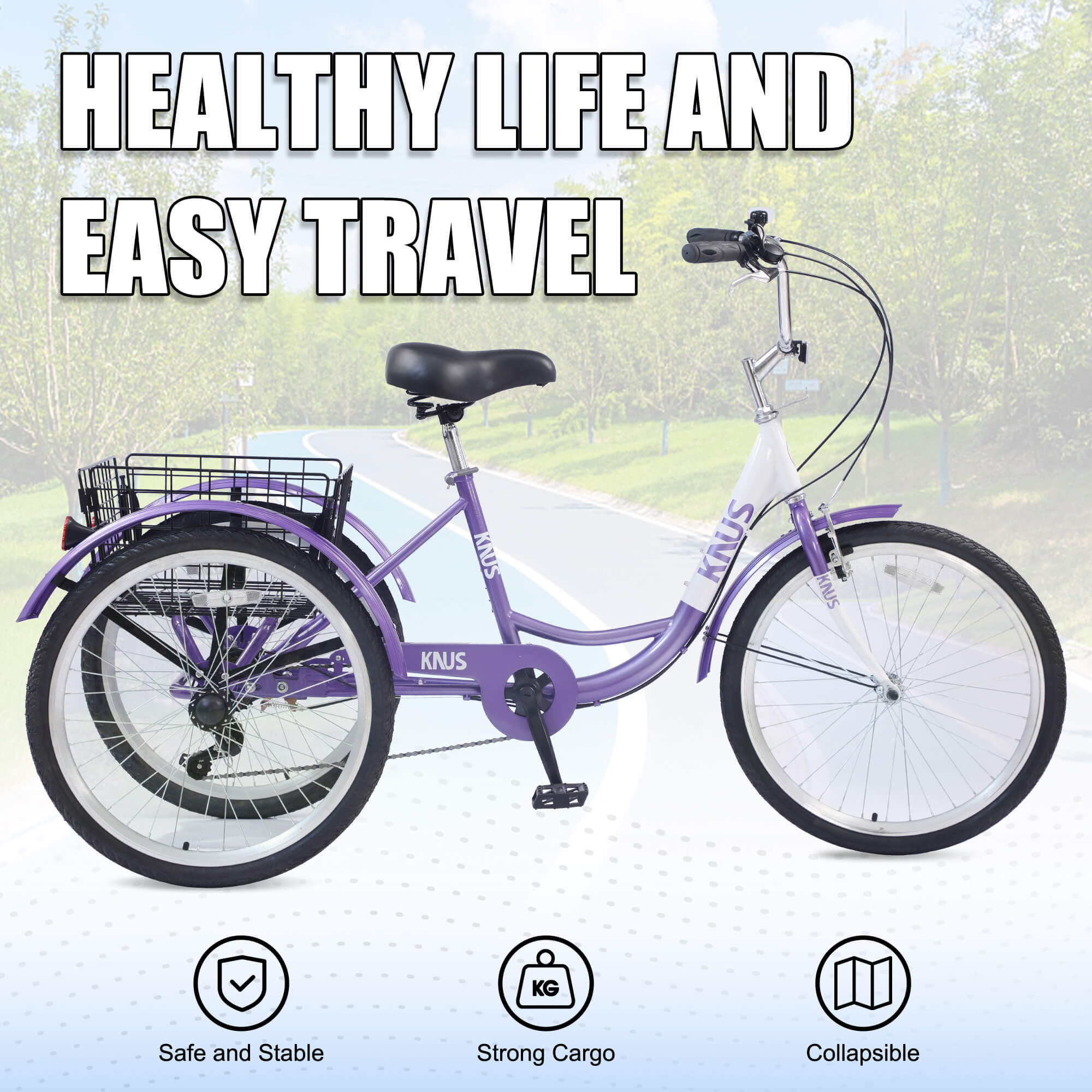 Knus Virbus 24“ Single-Speed Adult Tricycle