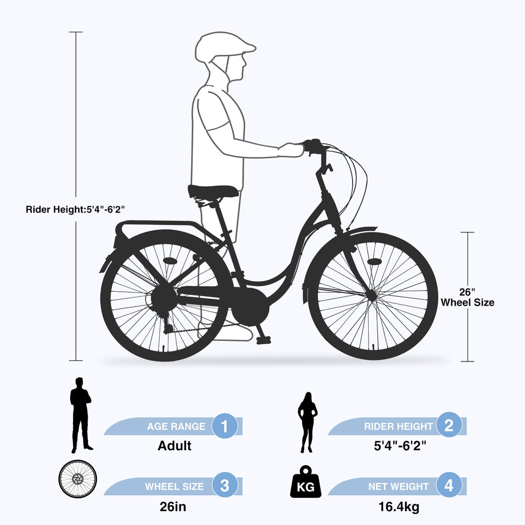 Zukka Cuckoo 26" Beach Cruiser Bike