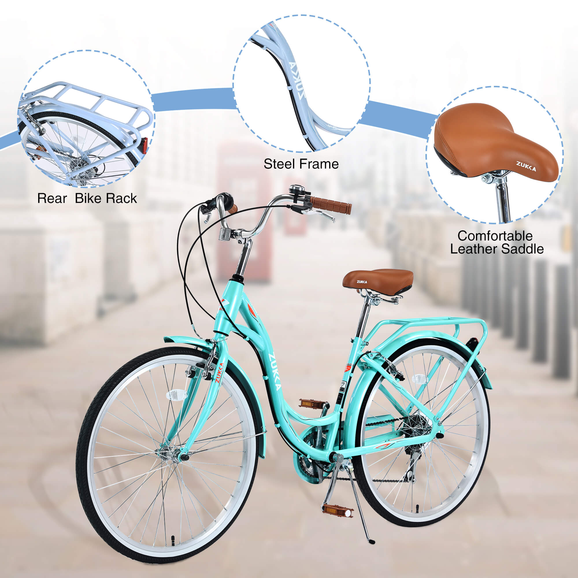 Zukka Cuckoo 26" Beach Cruiser Bike