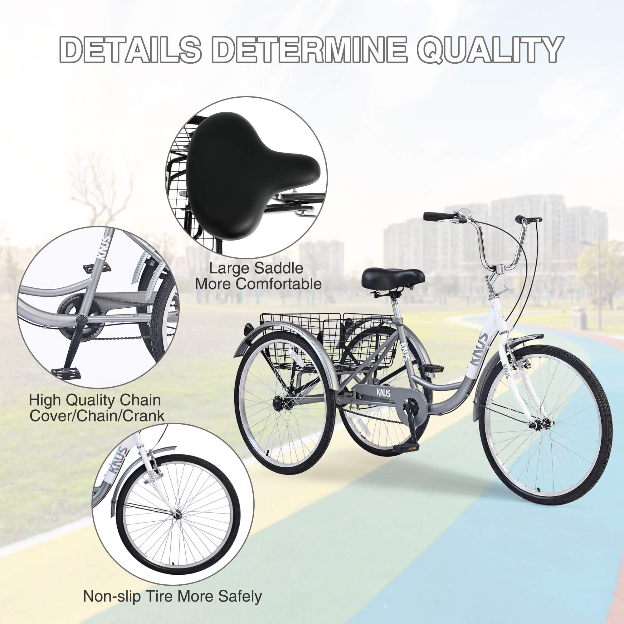 Knus Virbus 26“ Single-Speed Tricycle For Adults