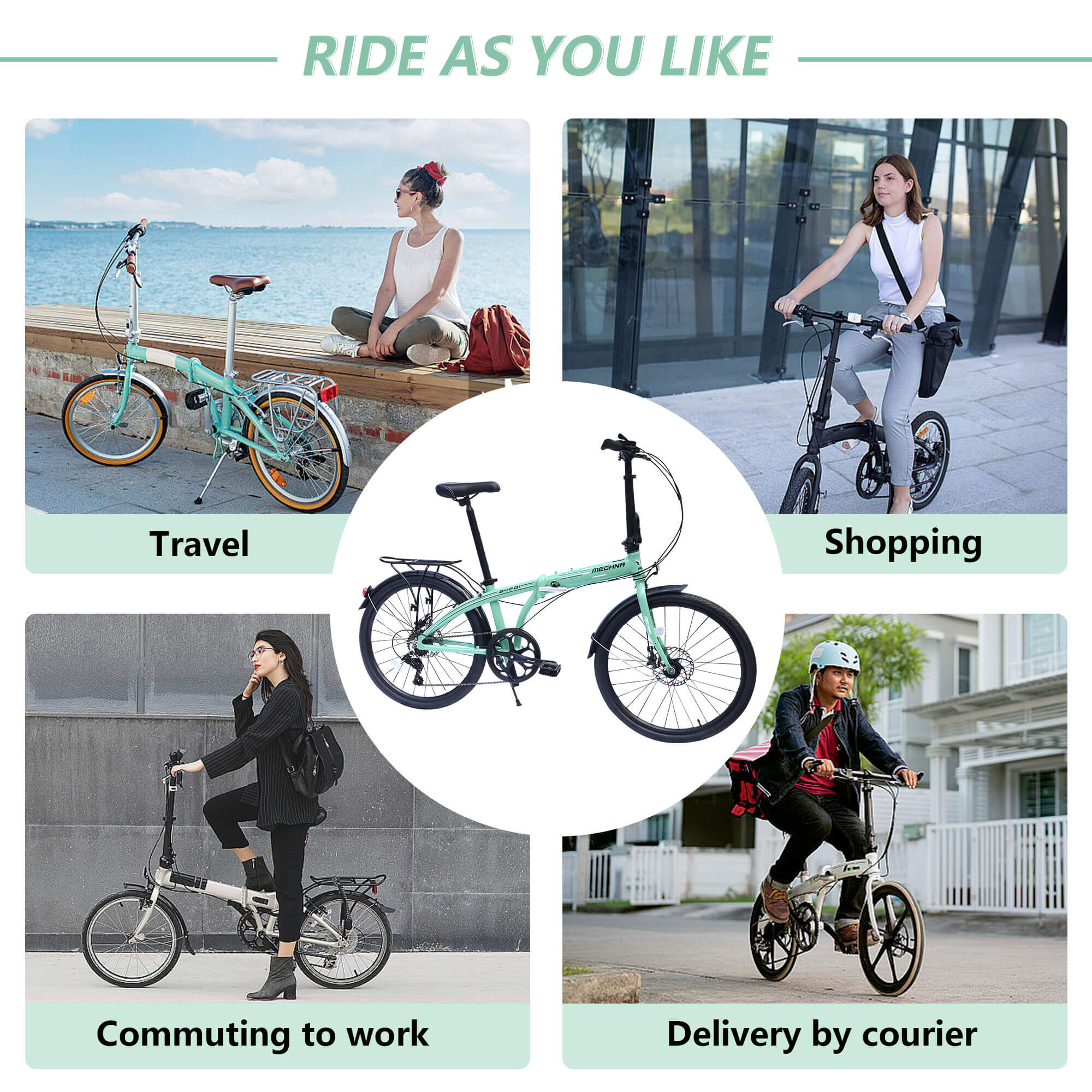 Hycline Meghna 24” Folding Bike