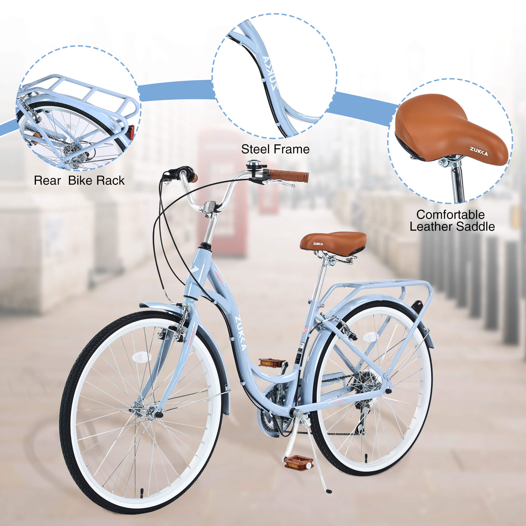 Zukka Cuckoo 26" Beach Cruiser Bike