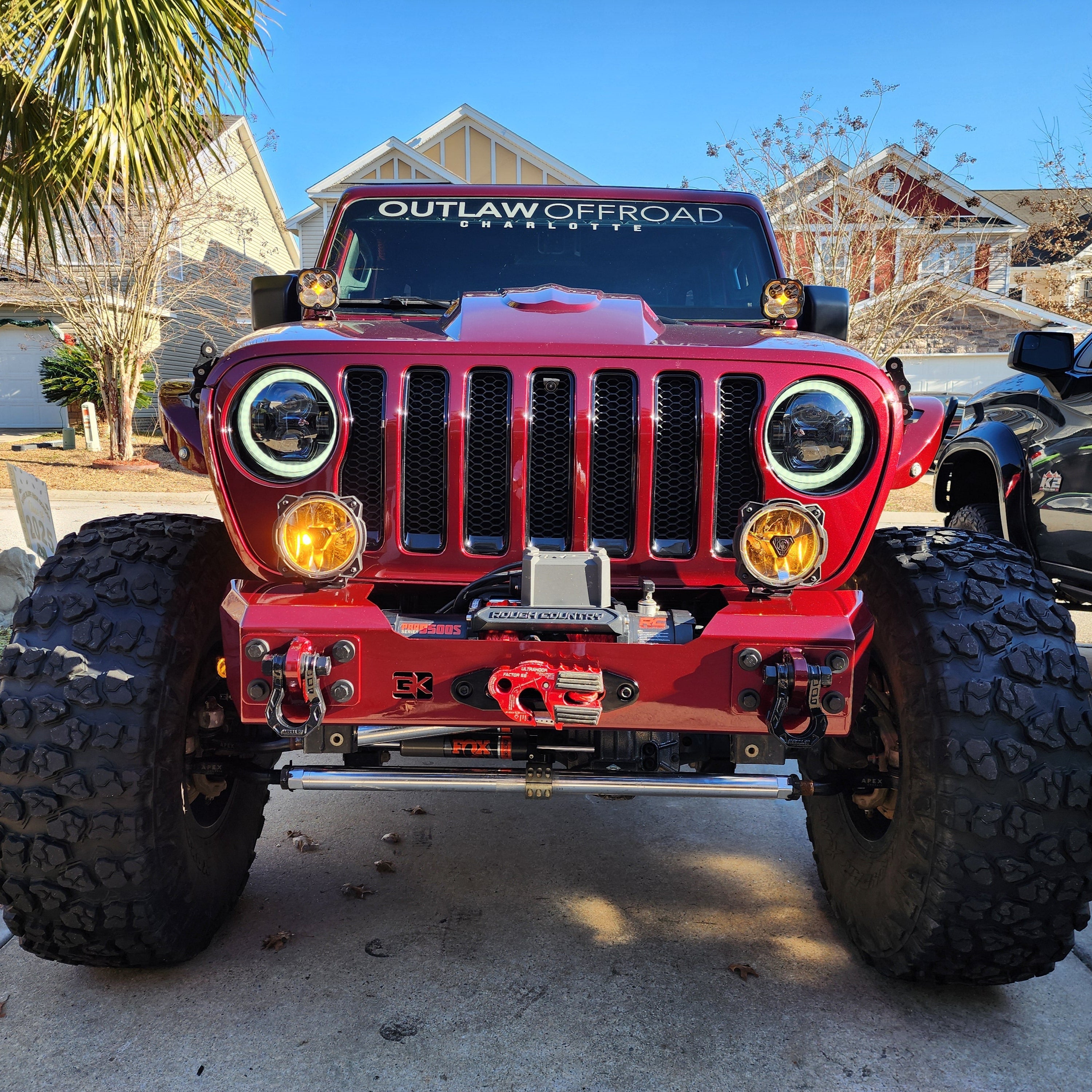Gauntlet Front Bumper w/Winch Plate for Jeep JL/JT  (2018-2024) By Gatekeeper Off-Road