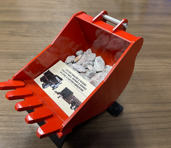 Digster STEEL Excavator Bucket Business Card Holder by AJ's Fab Shop