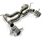 Stainless Straight Pipe Exhaust System for Ferrari 488 GTB Spider Pista - Bull Boost Performance