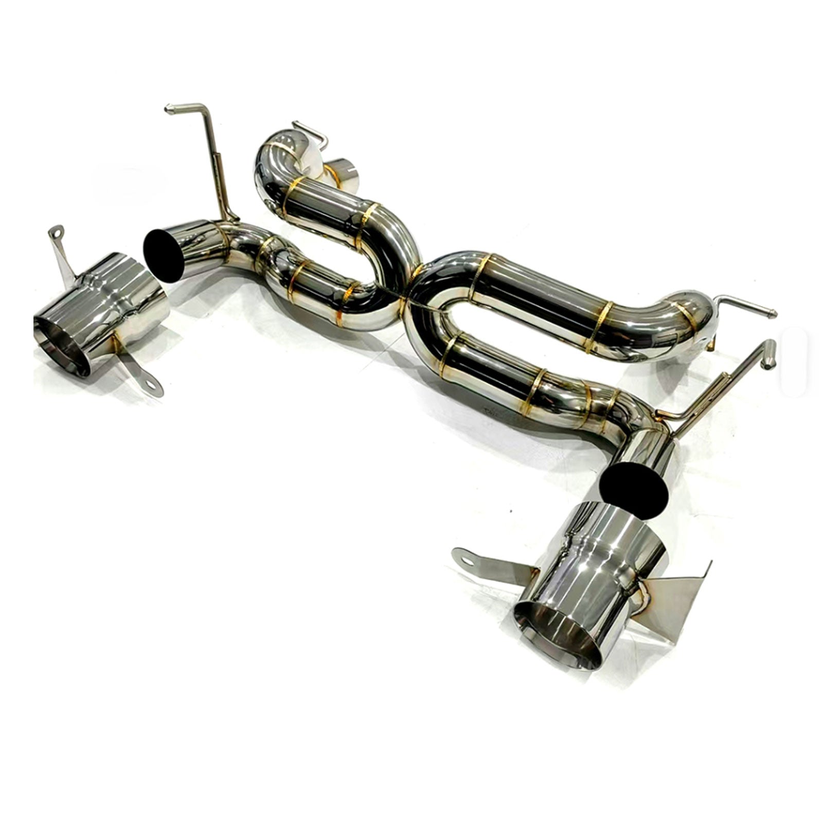 Stainless Straight Pipe Exhaust System for Ferrari 488 GTB Spider Pista - Bull Boost Performance