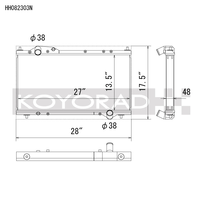 Koyo 91-05 Acura NSX Competition Spec All-Aluminum Radiator