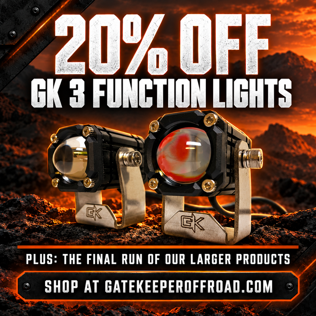 GK "Easy Switch" 3 Function LED Amber/White Pod Lights By Gatekeeper Off-Road