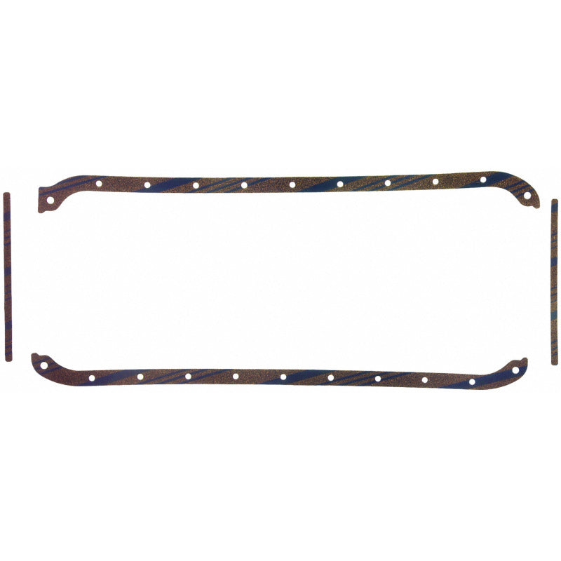 Fel-Pro OS 5041 C Engine Oil Pan Gasket Set Blue Stripe cork-rubber