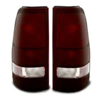 Raxiom 99-02 Chevrolet Silverado 1500 Fleetside Axial Series Tail Lights- Black- Midnight Red Lens