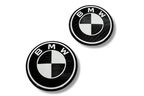 BMW Roundel Emblem Covers - Full Carbon Fiber Black and White Style