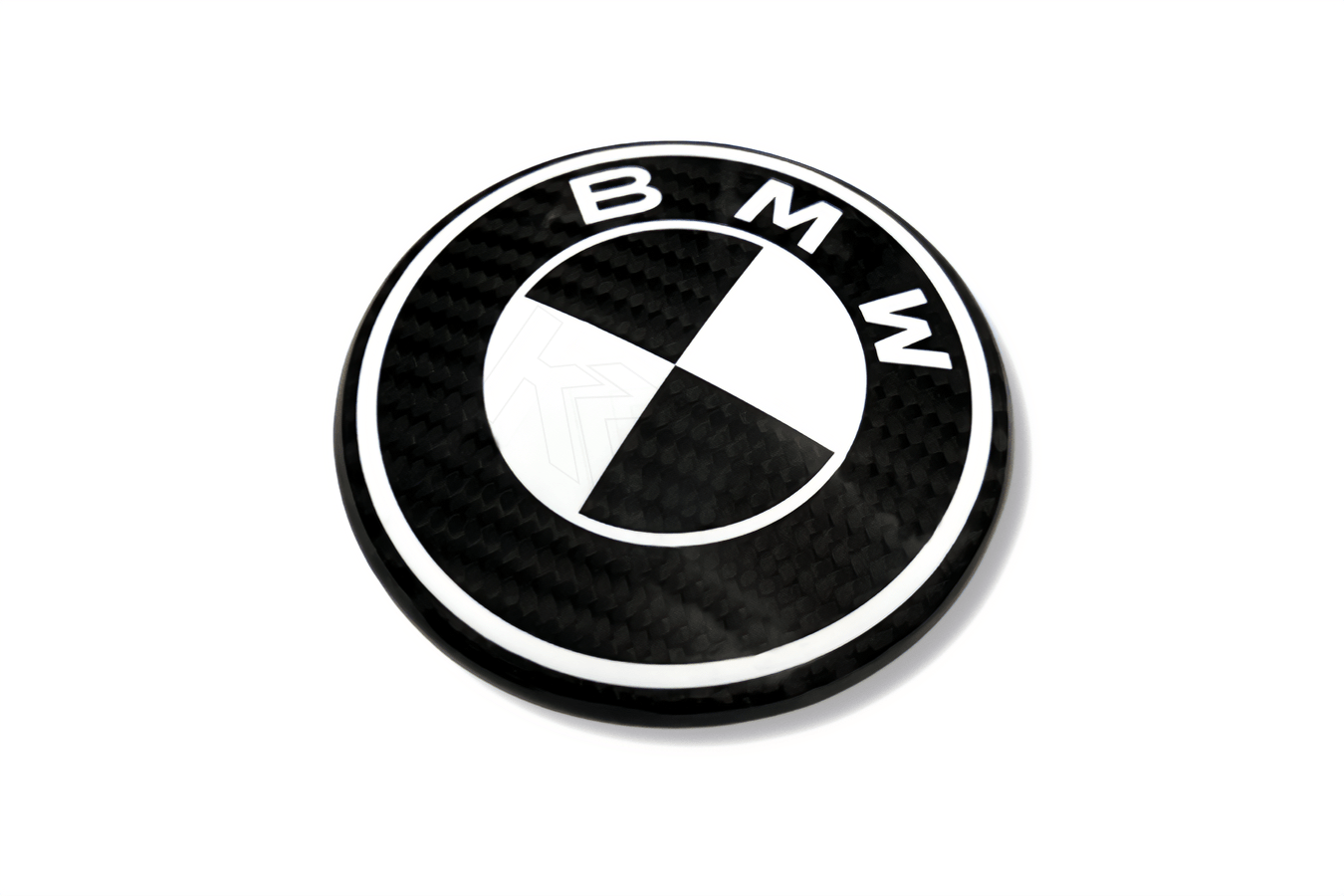 BMW Roundel Emblem Covers - Full Carbon Fiber Black and White Style