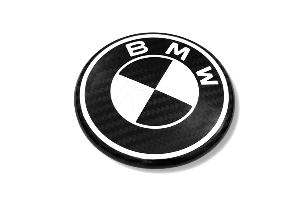 BMW Roundel Emblem Covers - Full Carbon Fiber Black and White Style