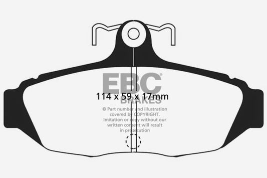 EBC 87-93 Ford Mustang 5.0 Ultimax2 Rear Brake Pads