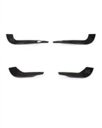 Audi A4 B9 S-Line / S4 Sedan Carbon Fiber Front Bumper Fins 2017 - 2019