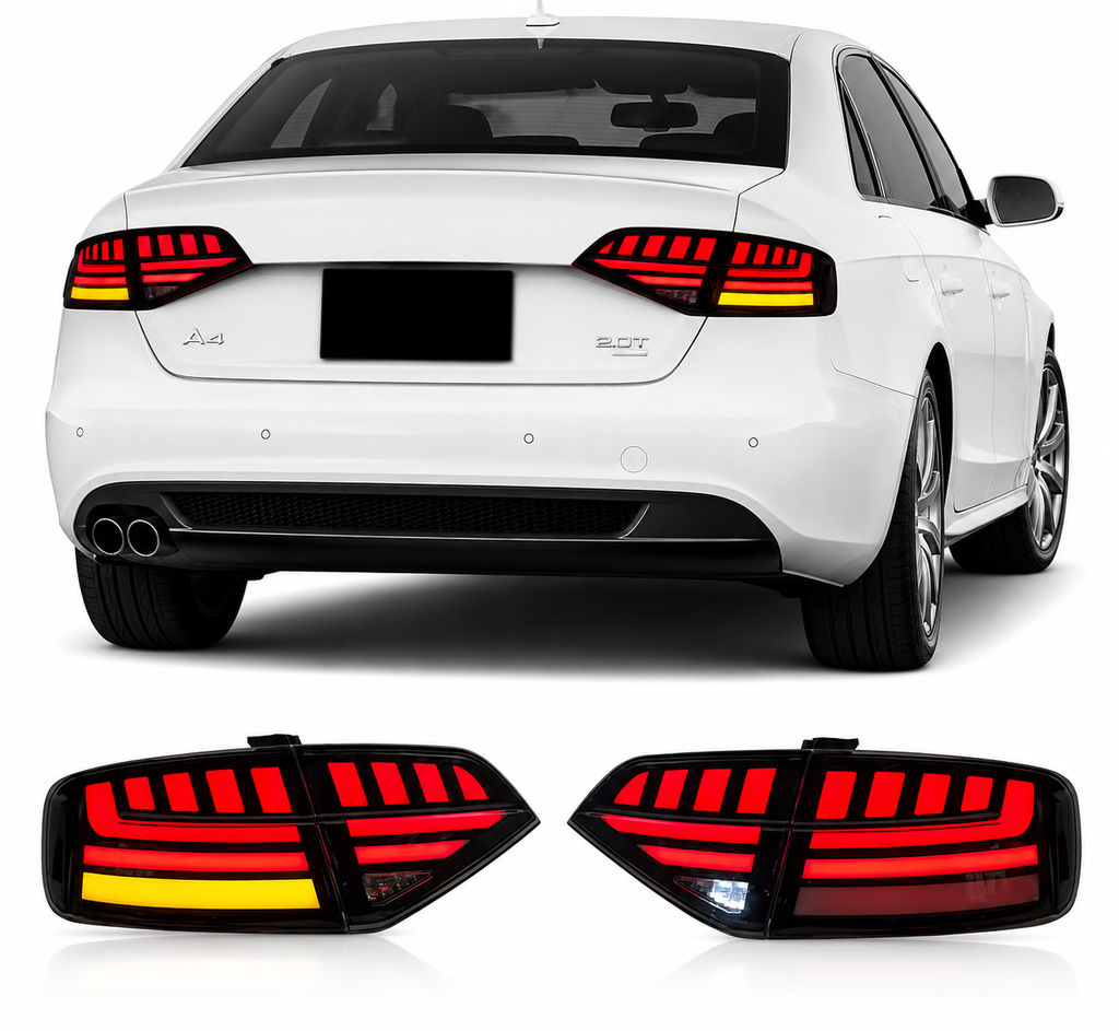 Audi A4 LED Laser Style Tail Lights Rear Lamp Assembly 2009-2012