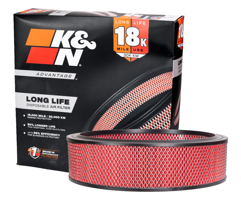 K&N Advantage Air Filter 18K Miles Gm Cars & Trucks V8-260 350 1978-1980