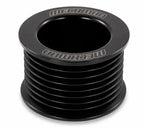 46mm 8 rib serpentine pulley - hard anodized aluminum