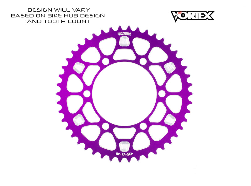 Vortex Racing V4 43 Tooth 525 Rear Sprocket - Purple