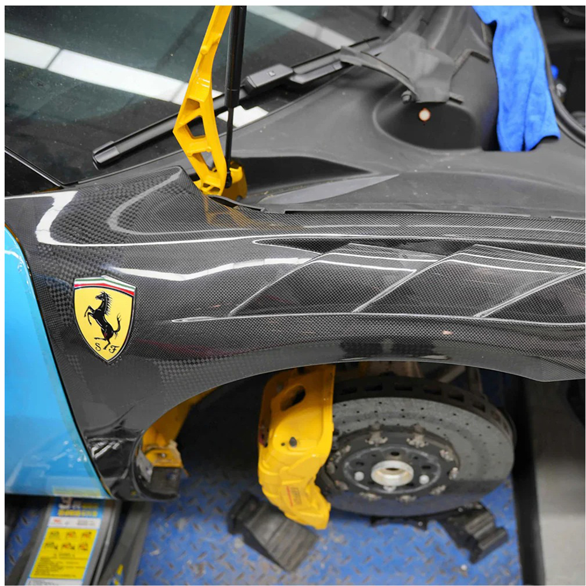 Dry Carbon Fiber Front Fender for Ferrari 296 GTB by Stratec Systems