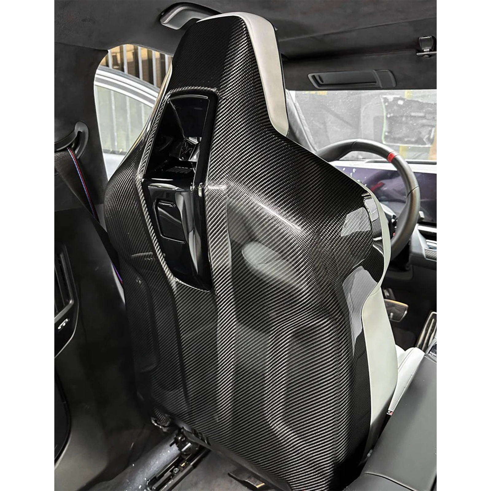Carbon Fiber Interior Seat Back Covers for BMW G90 G99 M5 - Bull Boost Performance