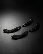 Audi A4 B9 S-Line / S4 Sedan Carbon Fiber Front Bumper Fins 2017 - 2019
