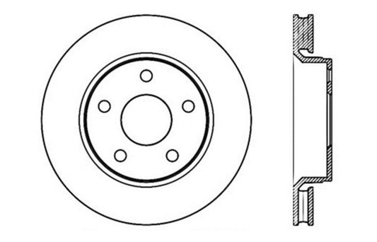 StopTech 07-13 Jeep Wrangler Slotted & Drilled Left Front Rotor