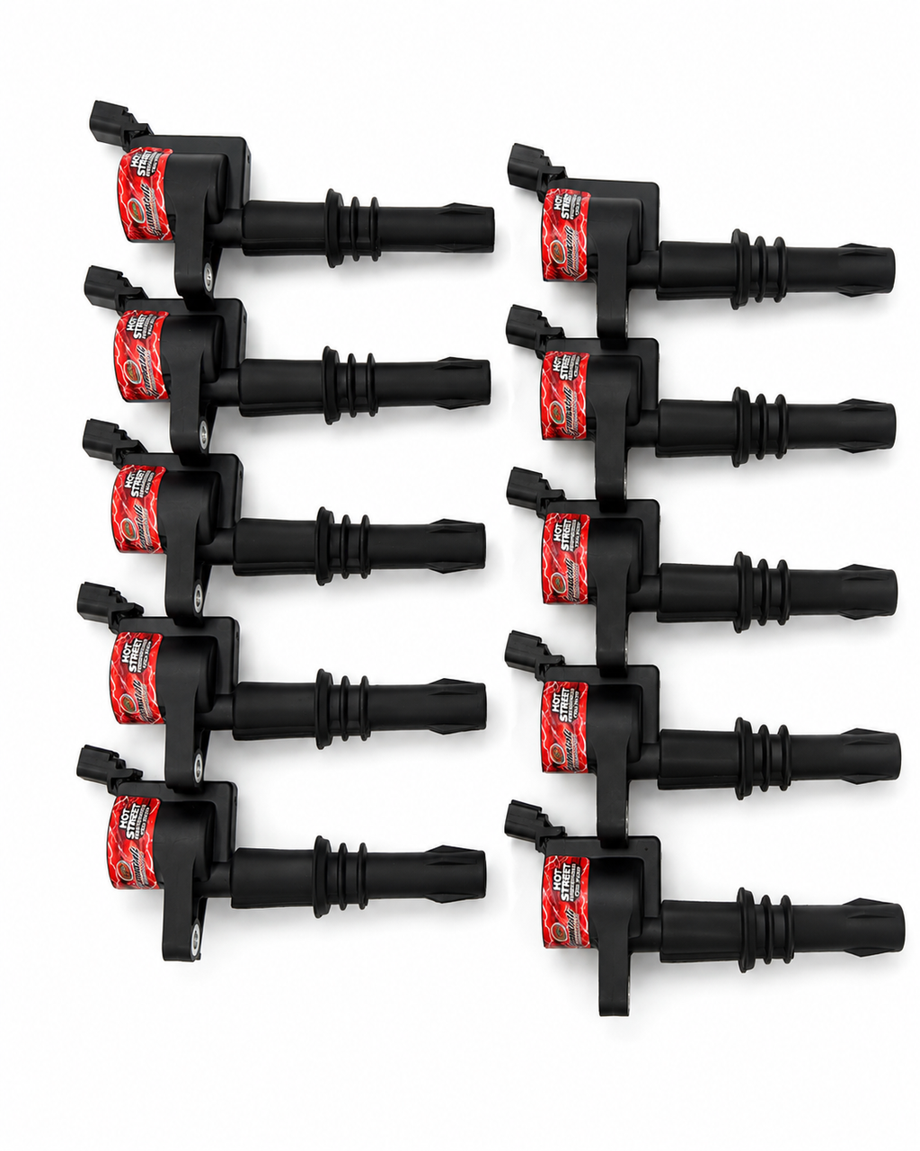 05-10 Ford 6.8L V10 3V Hot Street Coil On Plug Coil Packs - Black (Set of 10) - Granatelli Motor Sports