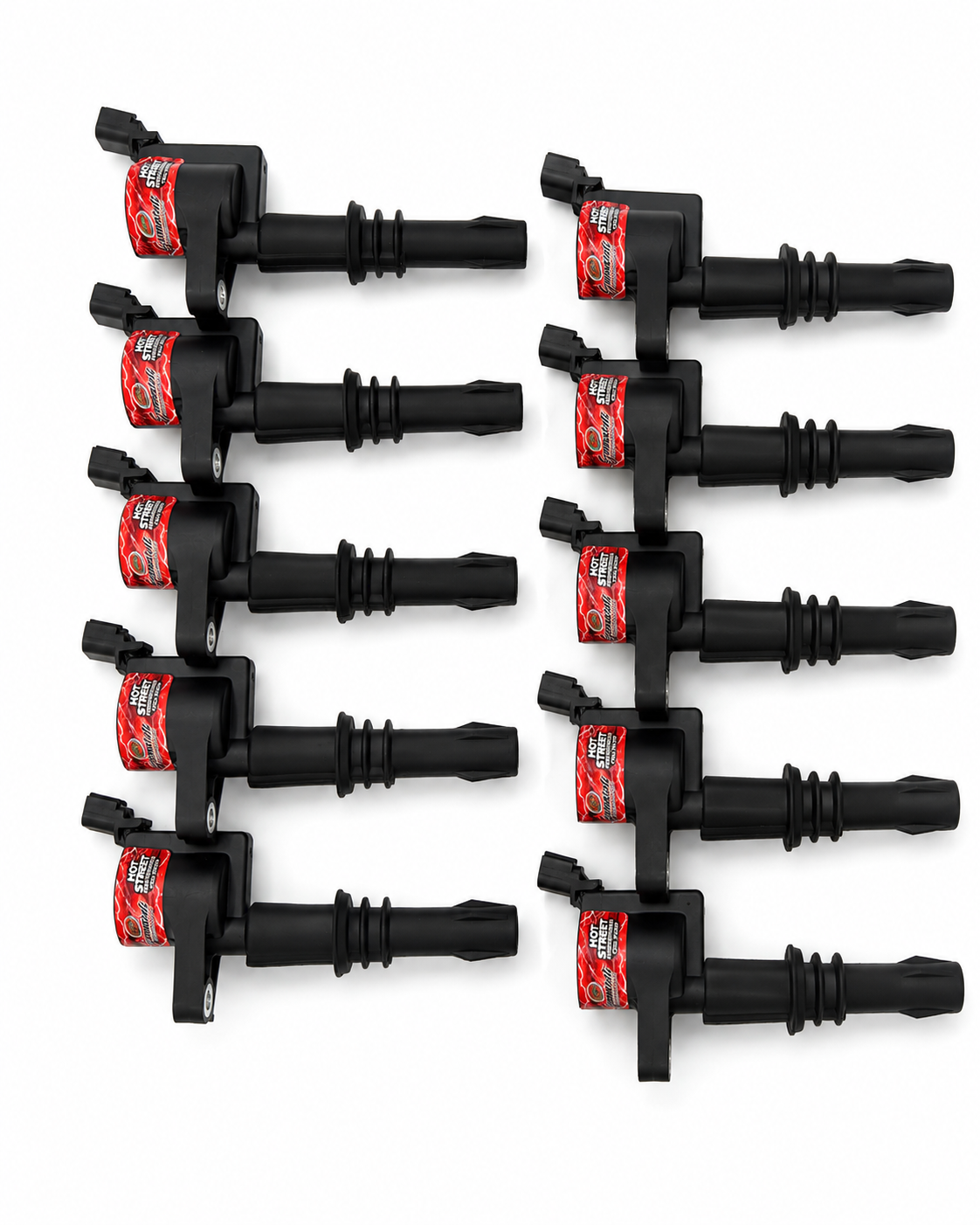 05-10 Ford 6.8L V10 3V Hot Street Coil On Plug Coil Packs - Black (Set of 10) - Granatelli Motor Sports
