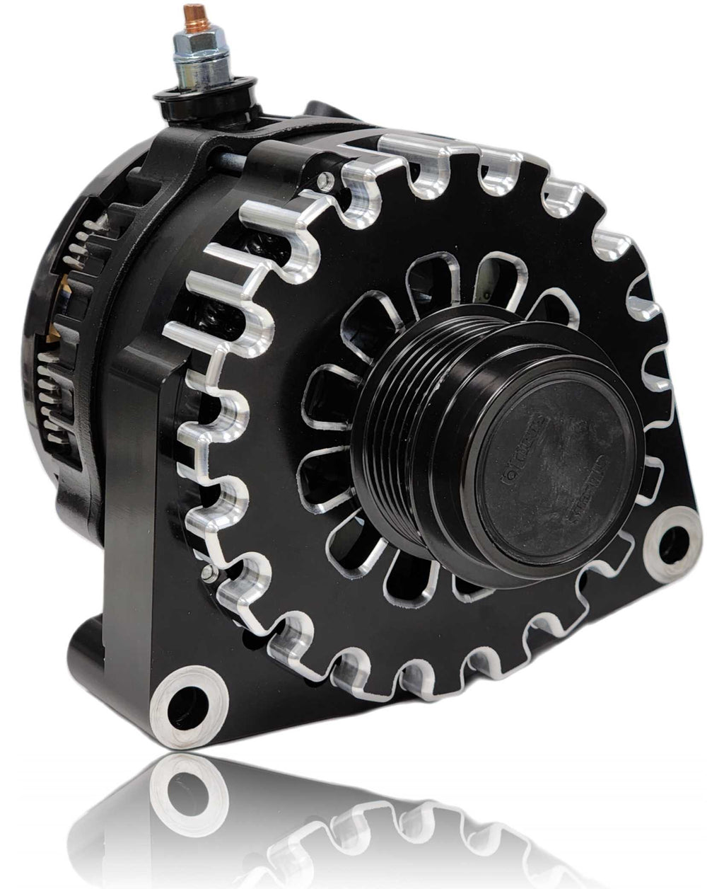 250 Amp Billet Racing Alternator for C7 Corvette - Black Anodized