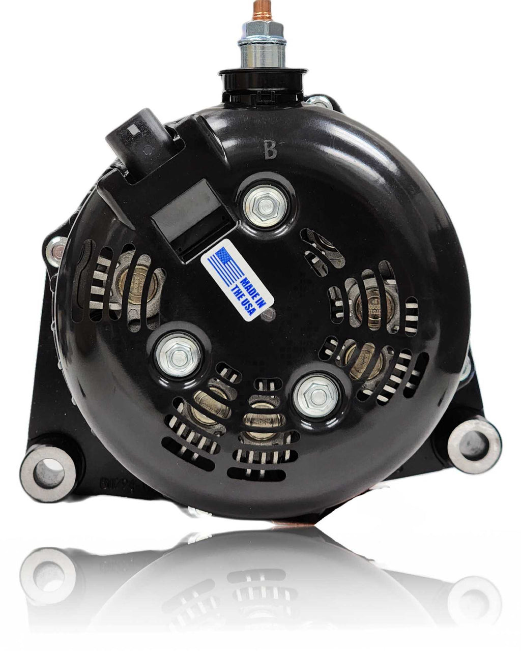 250 Amp Billet Racing Alternator for C7 Corvette - Black Anodized