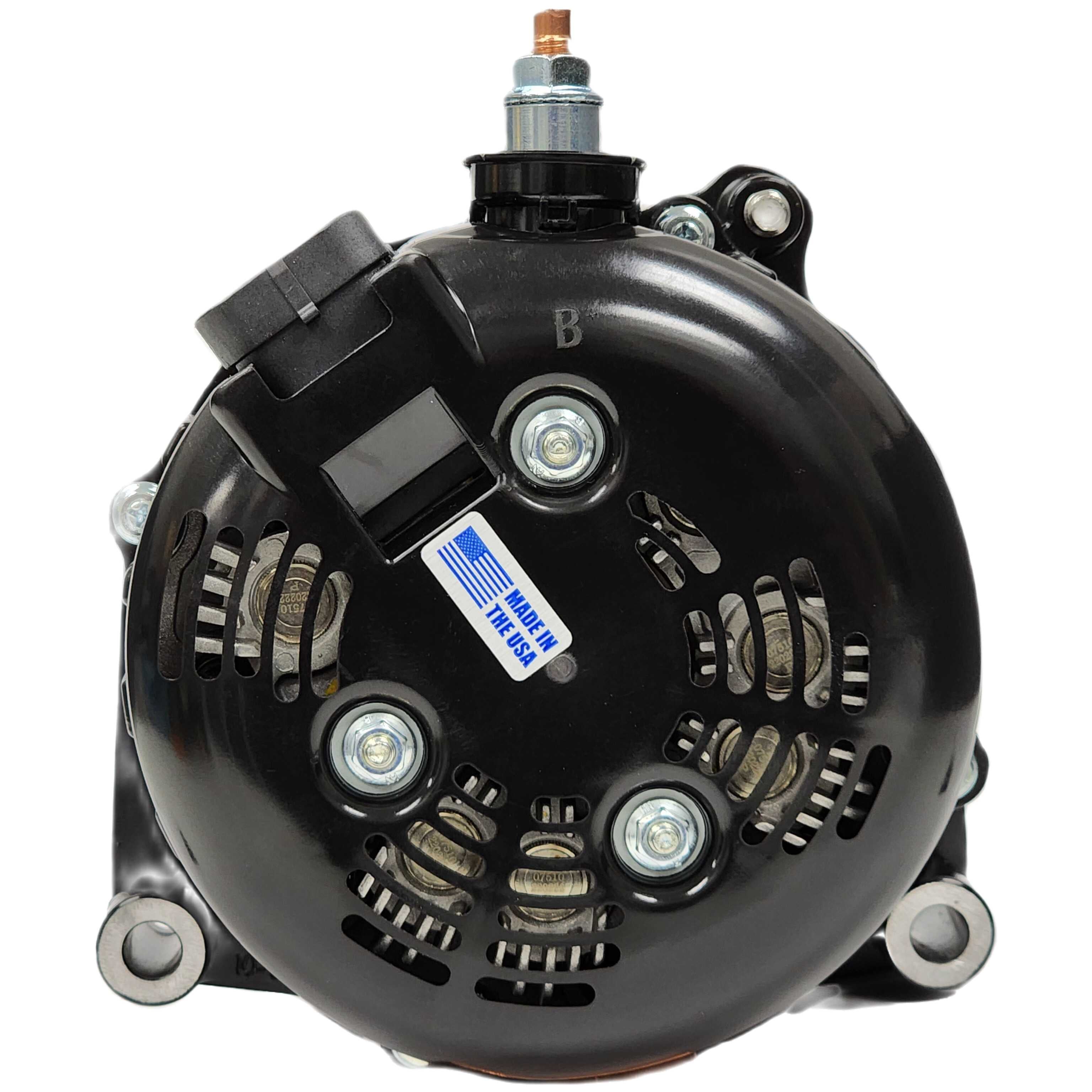 Mechman 250 Amp RVC Bypass High Output Alternator 2014+ Chevrolet GMC Cadillac - Black Billet