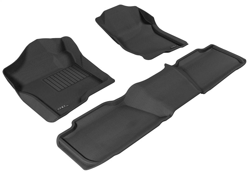 3D MAXpider 07-14 Chevrolet Tahoe w/ Bench 2nd Row Kagu Black Full Set