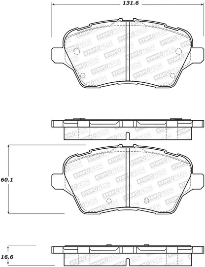 StopTech Performance 14-18 Ford Fiesta Front Brake Pads