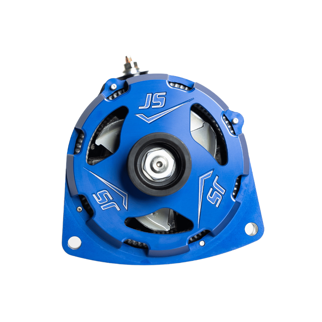 1996-2024 GM Billet High Output Alternator (Blue) by JS Alternators