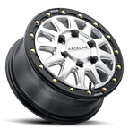 Raceline A14SB Alpha 15x7in /  BP / 25mm Offset / 68mm Bore - Hyper Silver w/Black Ring