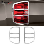 2014-2018 Chevrolet Silverado 1500 Tail Light Bezels Chrome ABS 2PCS