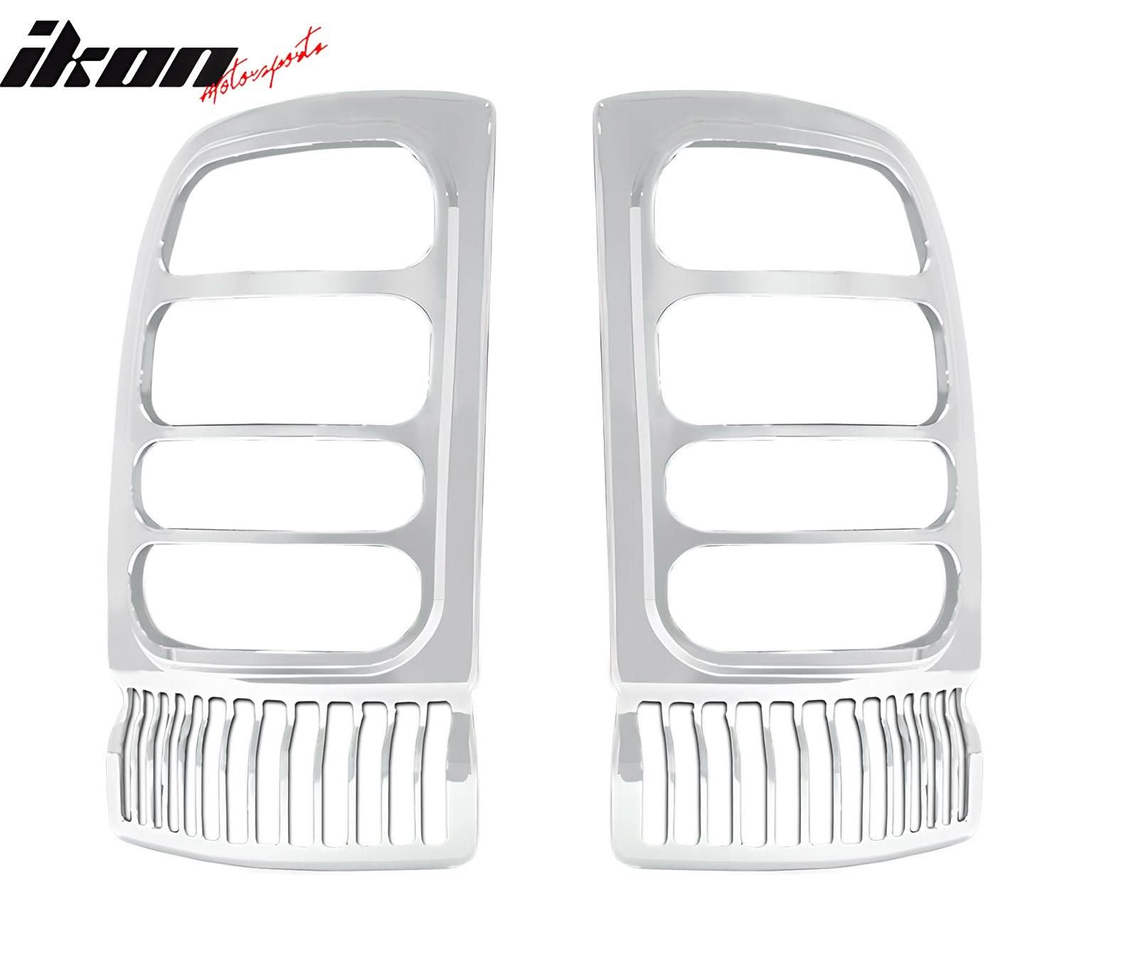 1994-2001 Dodge Ram 1500 Chrome 2PCS Rear Tail Lights Bezel Covers ABS