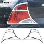 2000-2004 Ford Focus Chrome ABS Tail Lights Frame Bezel Trim Pair
